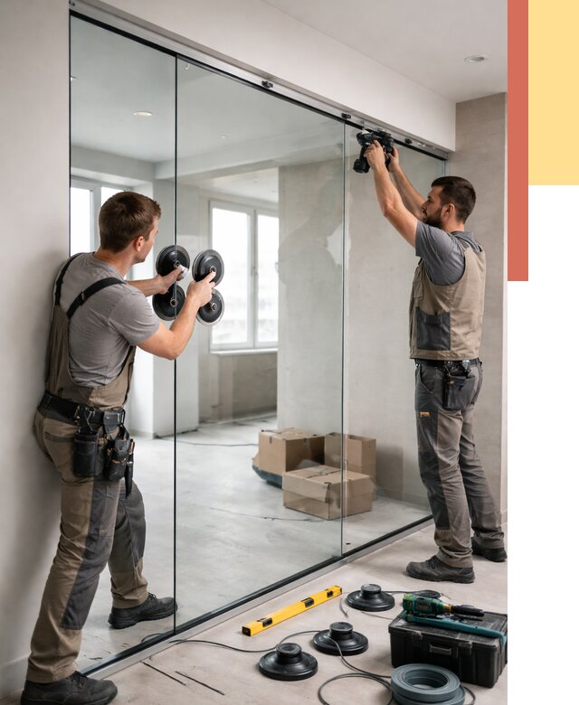 Монтаж стеклянных перегородок в Электростали от 6585 руб. | ОТДЕЛОЧНИК-Элк