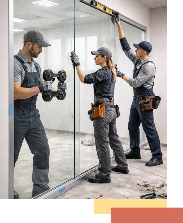 Профессиональный монтаж стеклянных перегородок в Электростали