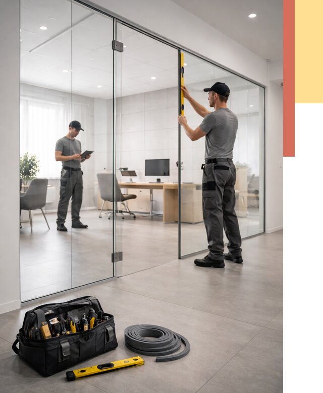 Цельностеклянные перегородки под ключ в Электростали от 9624 руб. — монтаж и цены | ОТДЕЛОЧНИК-Элк