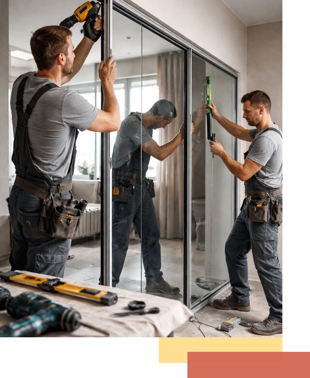 Каркасные стеклянные перегородки под ключ в Электростали