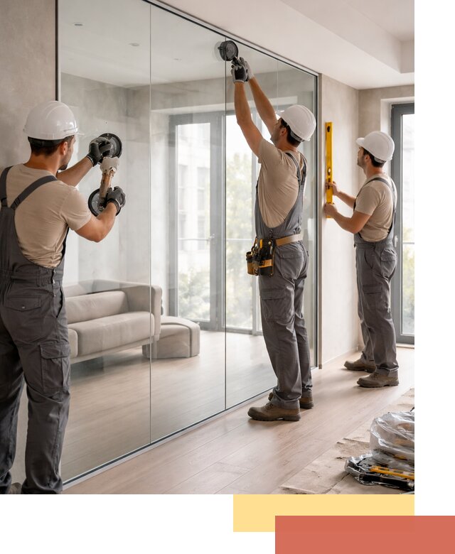 Перегородки из закаленного стекла в Электростали для офисов и квартир