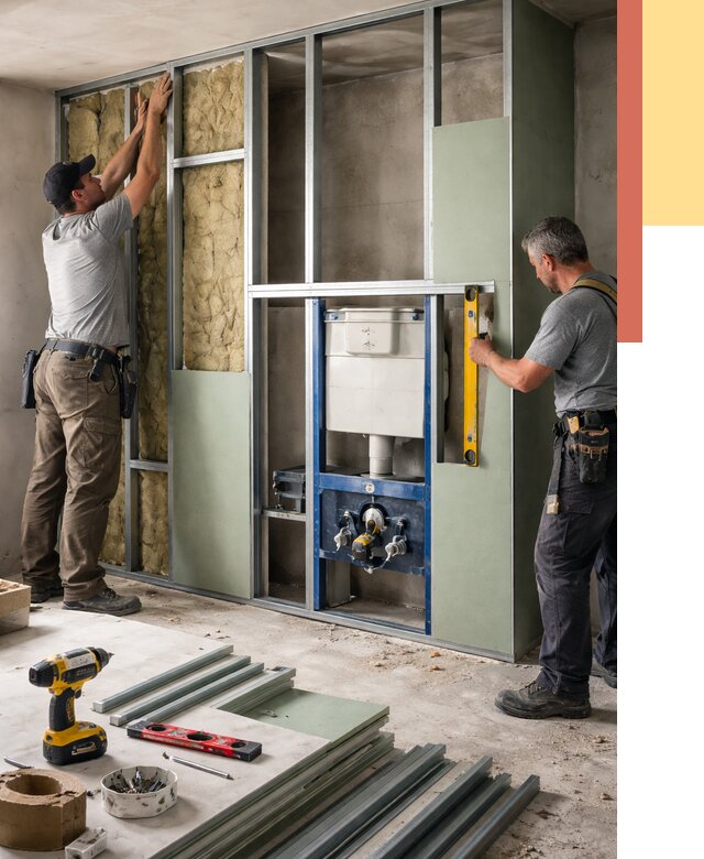 Установка сантехнических перегородок в Электростали от 8611 руб. | ОТДЕЛОЧНИК-Элк