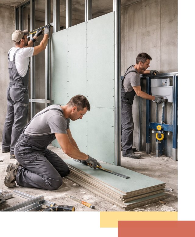 Монтаж и ремонт сантехнических перегородок в Электростали