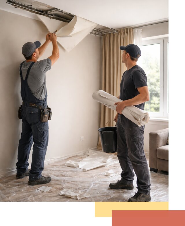 Демонтаж натяжного потолка в Электростали быстро и аккуратно