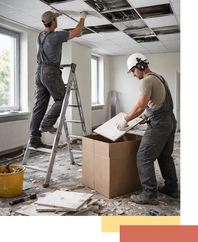 Демонтаж потолочной плитки в Электростали быстро и аккуратно