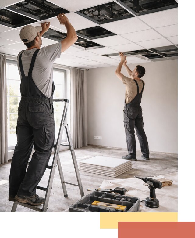 Замена плит подвесного потолка в Электростали быстро и качественно