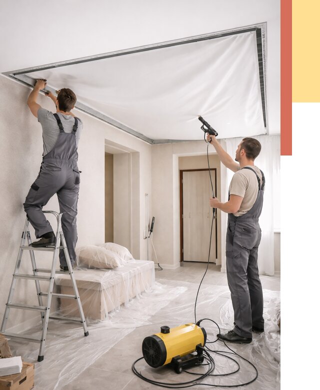 Монтаж натяжного потолка в прихожей в Электростали от 2684 руб. под ключ | ОТДЕЛОЧНИК-Элк