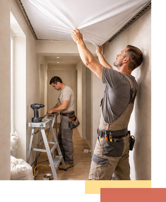 Монтаж натяжного потолка в прихожей в Электростали