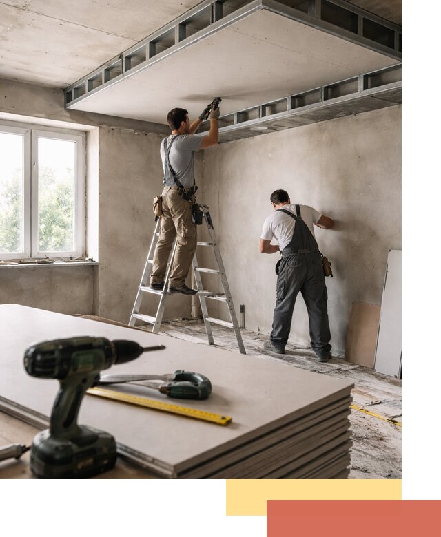 Двухуровневый потолок из гипсокартона в Электростали