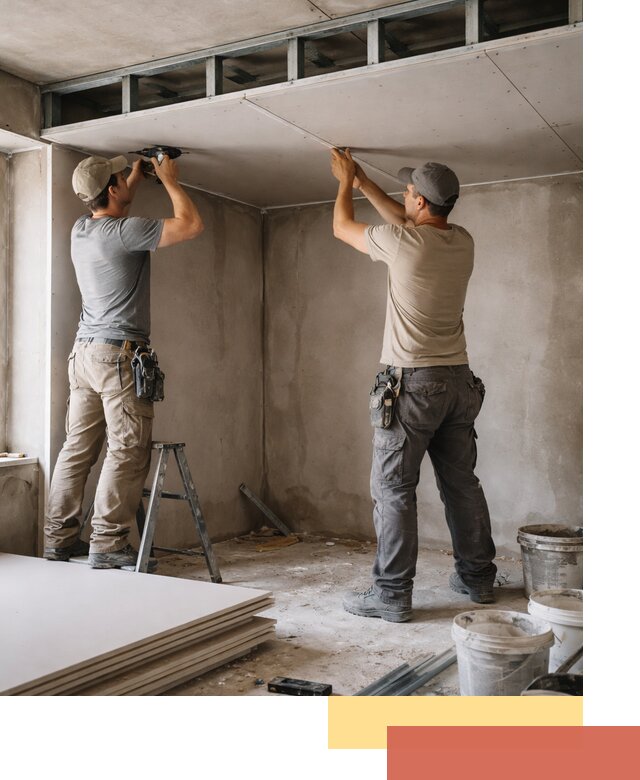 Короб из гипсокартона на потолке под ключ в Электростали