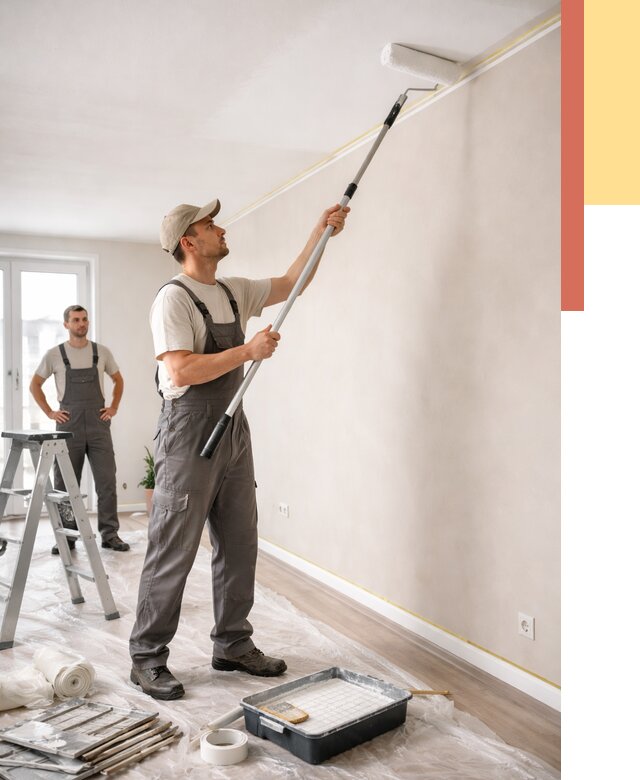 Покраска потолка из гипсокартона в Электростали от 4559 руб./м2 — услуги под ключ | ОТДЕЛОЧНИК-Элк