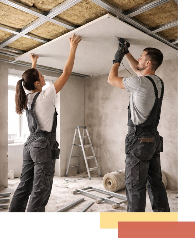 Звукоизоляция потолка из ГКЛ в Электростали профессионально и надежно