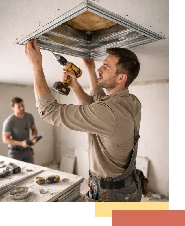 Монтаж люка в потолок из ГКЛ в Электростали