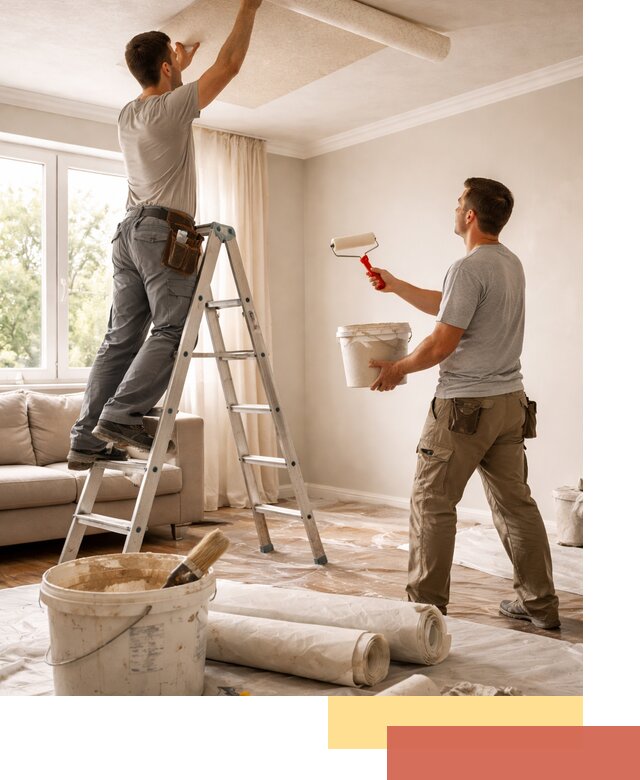 Поклейка обоев на потолок в Электростали — качественно и быстро