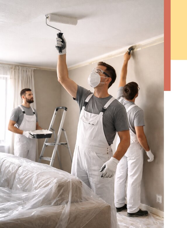 Покраска потолка водоэмельсионной краской в Электростали от 2229 руб/м² — услуги под ключ | ОТДЕЛОЧНИК-Элк