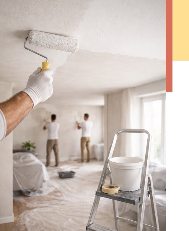 Покраска потолка акриловой краской в Электростали от 2533 руб. | ОТДЕЛОЧНИК-Элк