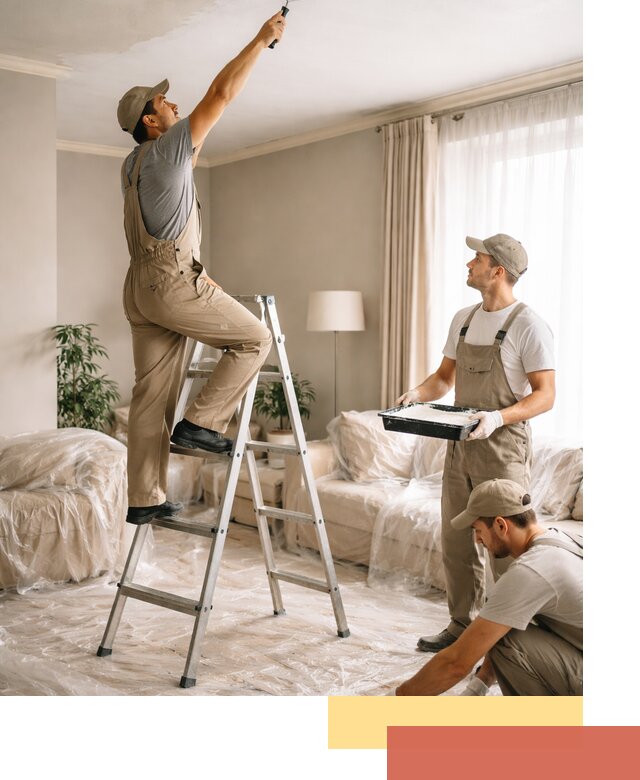 Покраска потолков акриловой краской в Электростали качественно и быстро