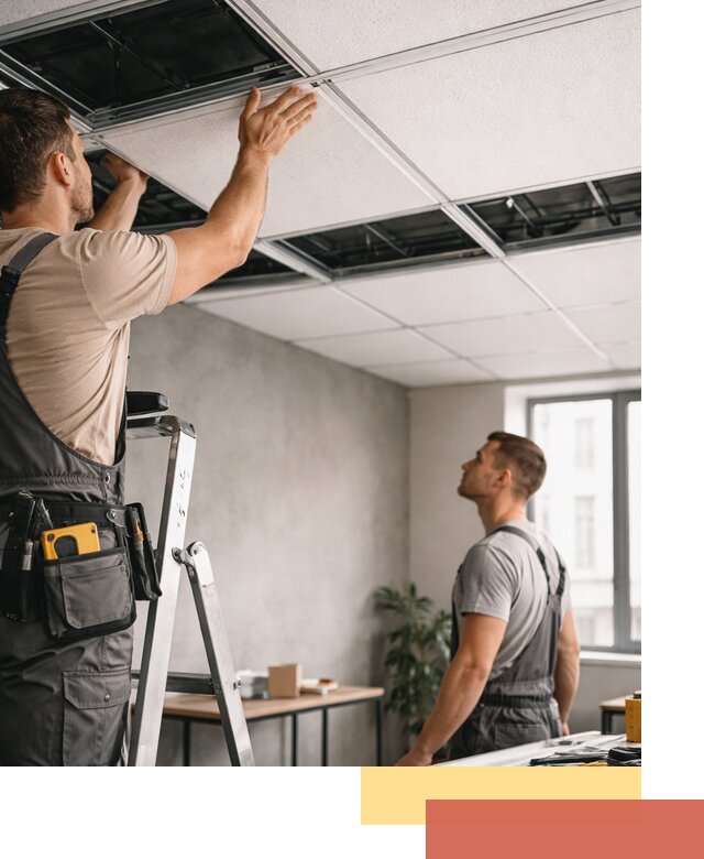 Монтаж потолочной плитки в Электростали качественно и в срок