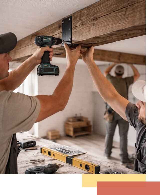 Монтаж декоративных потолочных балок в Электростали