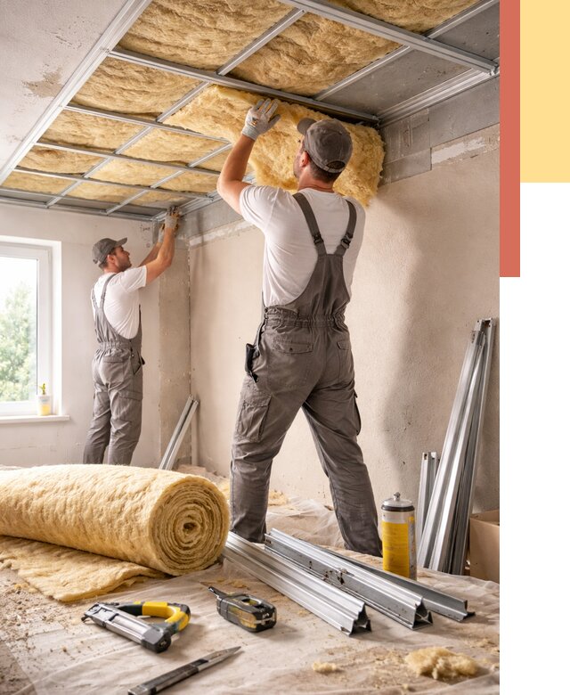 Утепление потолка в Электростали от 7294 руб/м2 — недорого, быстро, под ключ | ОТДЕЛОЧНИК-Элк