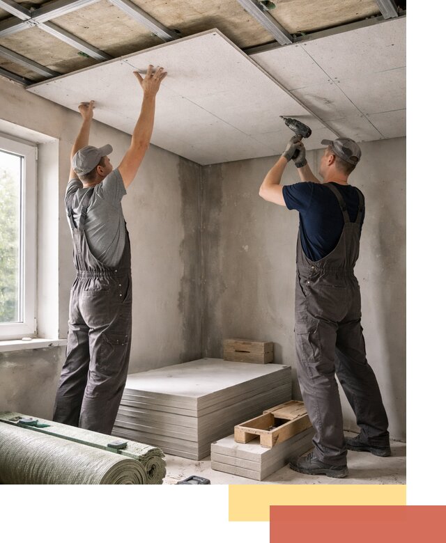 Шумоизоляция потолка панелями ЗИПС в Электростали